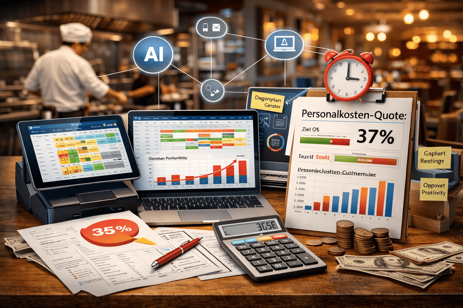 Personalkosten in der Gastronomie bei 35 % deckeln